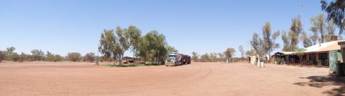 Kumarina, it's just a petrol station. A nice one though, if you like red dust and road trains (which I do!)
